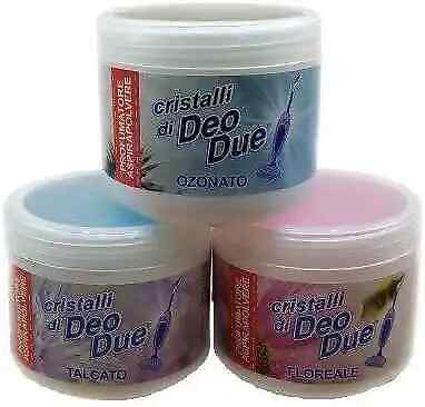 Cristalli di Deo Due Profumatore Aspirapolvere 500gr Talco + Floreale + Ozonato