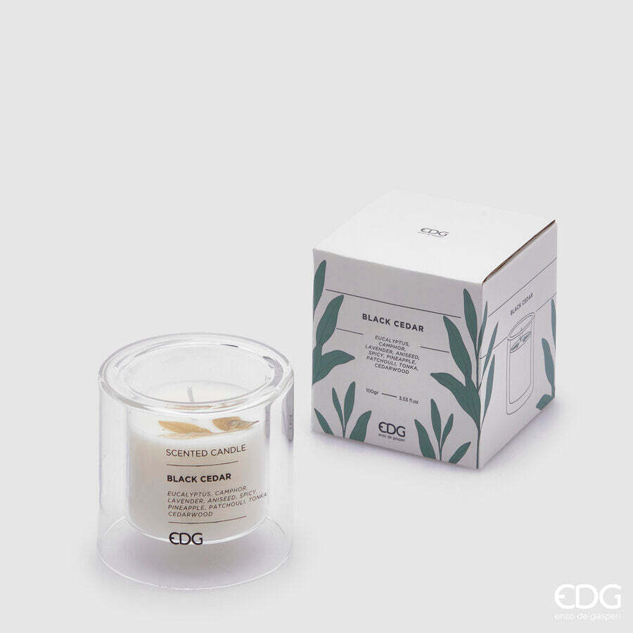 EDG Enzo De Gasperi Candela Silhouette Con Profumo H.7,5 D.8 C4 Black Cedar