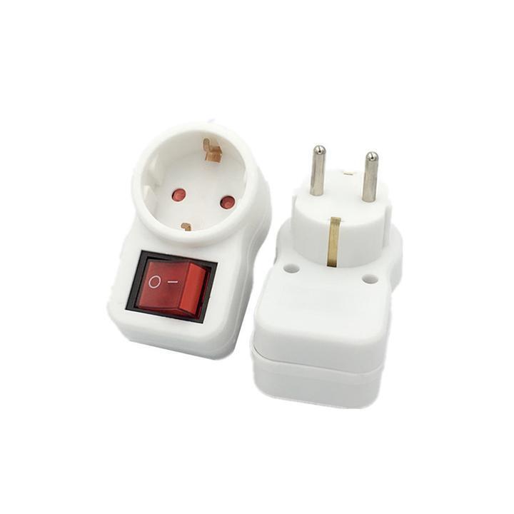 ADATTATORE PRESA SPINA SHUKO ELETTRICA CON PULSANTE INTERRUTTORE 3500W