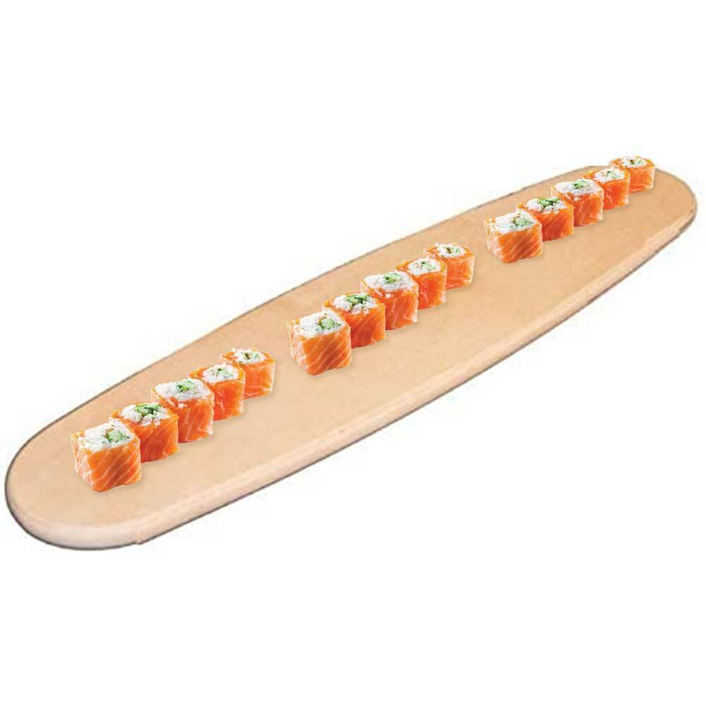 Tagliere Ovale 52x14cm in Legno di Faggio Vassoio per Sushi Salumi Formaggi