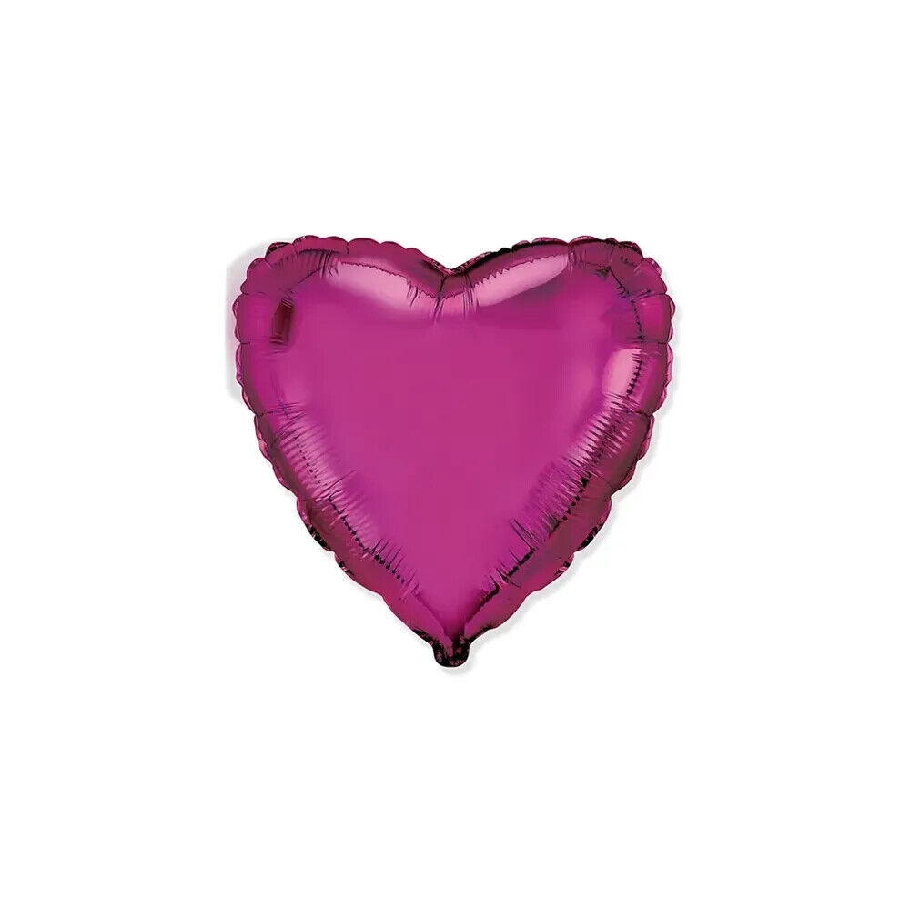Palloncino Cuore Viola standard shape 18" (45cm) in mylar, 1pz.