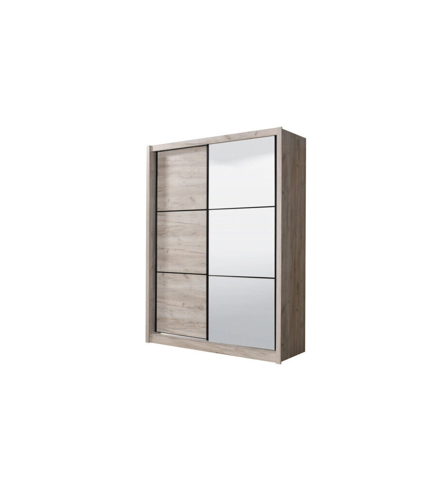 ARMADIO "MADRID" 2 ANTE SCORREVOLI CON SPECCHIO, 166X60X215 CM