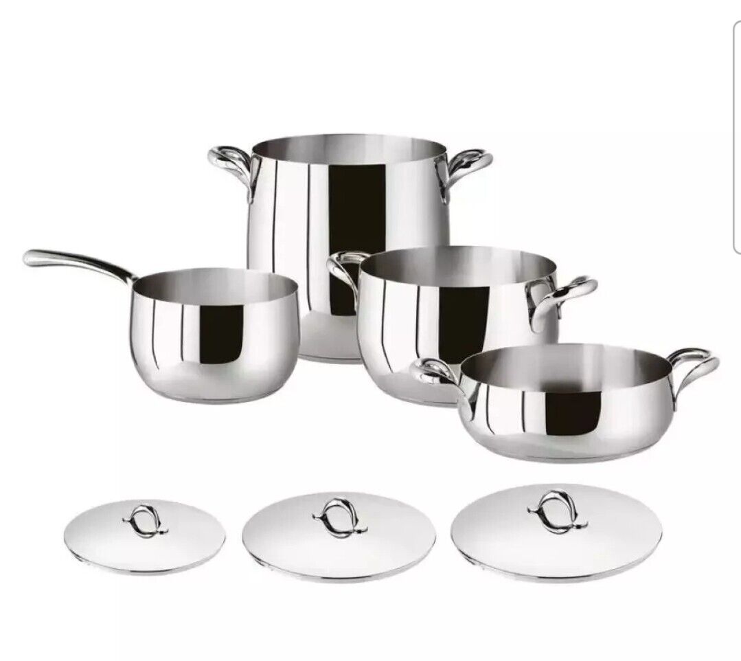 Batteria Di Pentole In Acciaio Inox Sambonet Riomare, Bavaria, Lagostina, Smeg