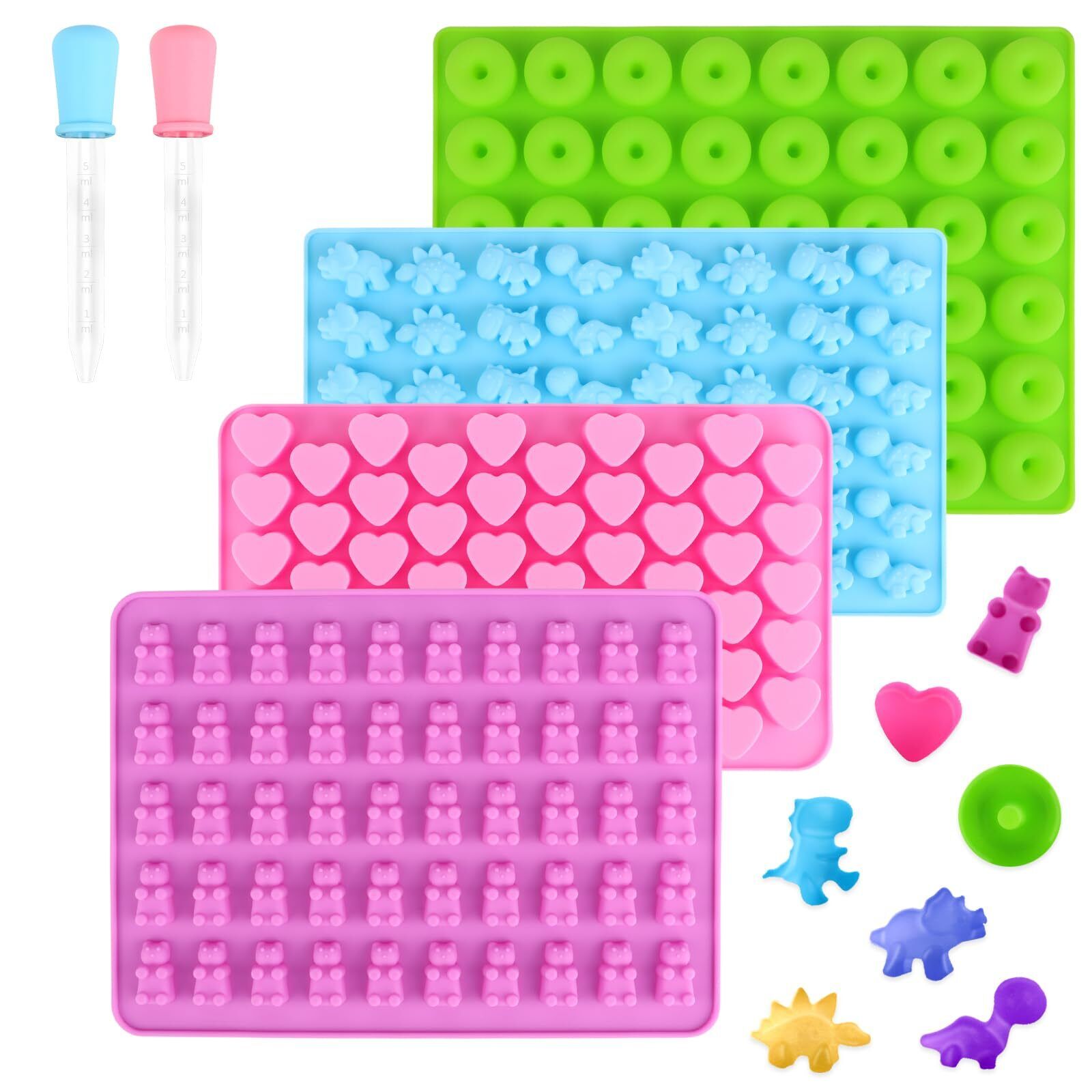 4PCS Stampi in Silicone per Caramelle Stampi per Caramelle Gommose Stampi per...