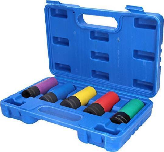 Brilliant Tools Juego de llaves de vaso de impacto de 1/2" para llantas de alumi