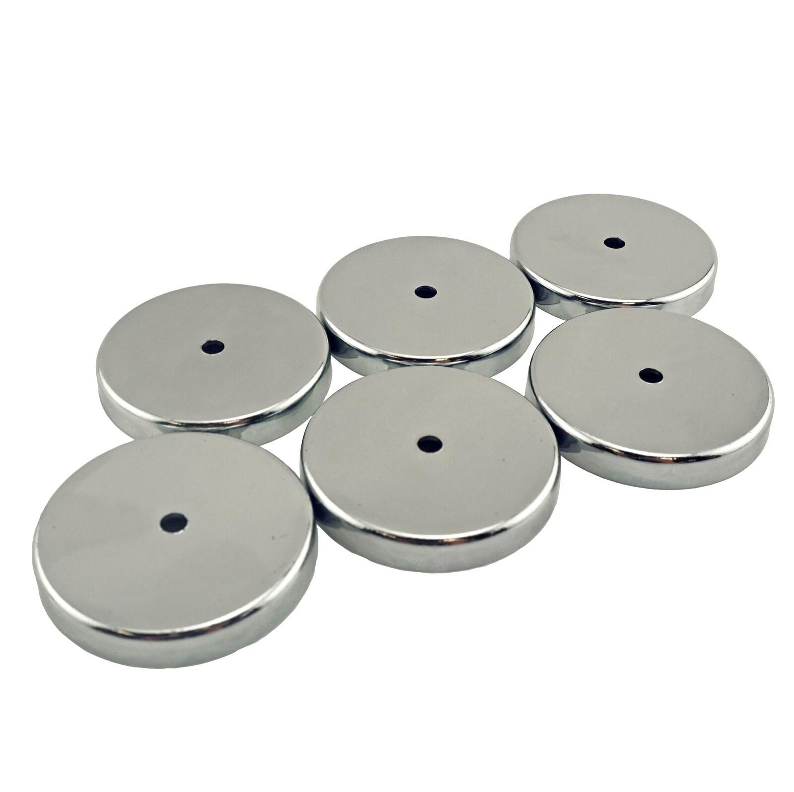 Master Magnetics RB50CX6 - Chiusura magnetica con foro centrale cromato, (R7P)