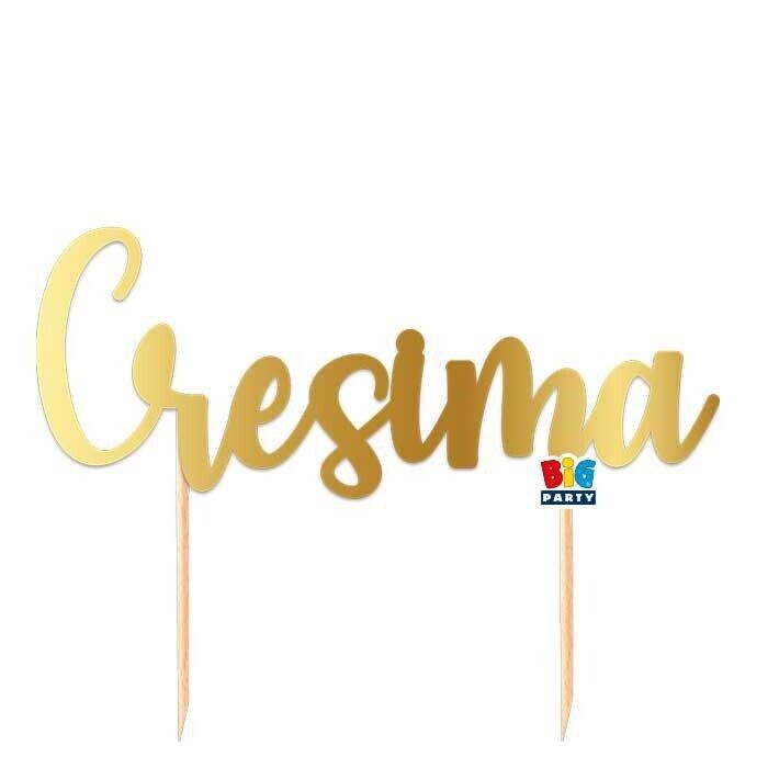 CAKE TOPPER ITALIC 20X17 CM CRESIMA