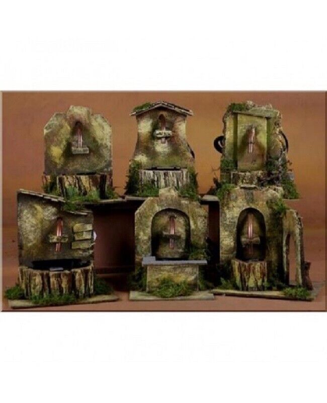 84223 Fontana con pompa per presepe - varie misure assortite - natale