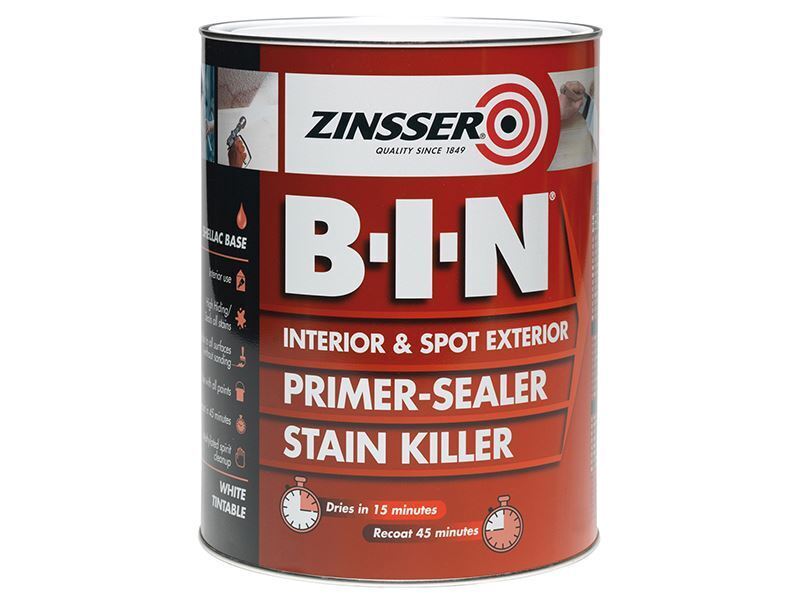 Zinsser - BIN Primer & Sealer Stain Stopper Paint 500ml