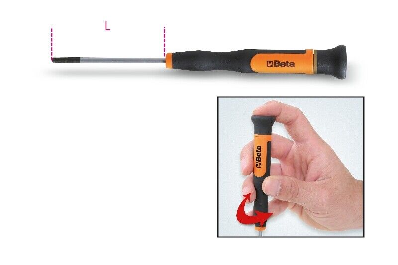 Beta Tools 1257ES Precisione/Micro-Screwdriver Esagonale Uomo Estremità 0.9mm