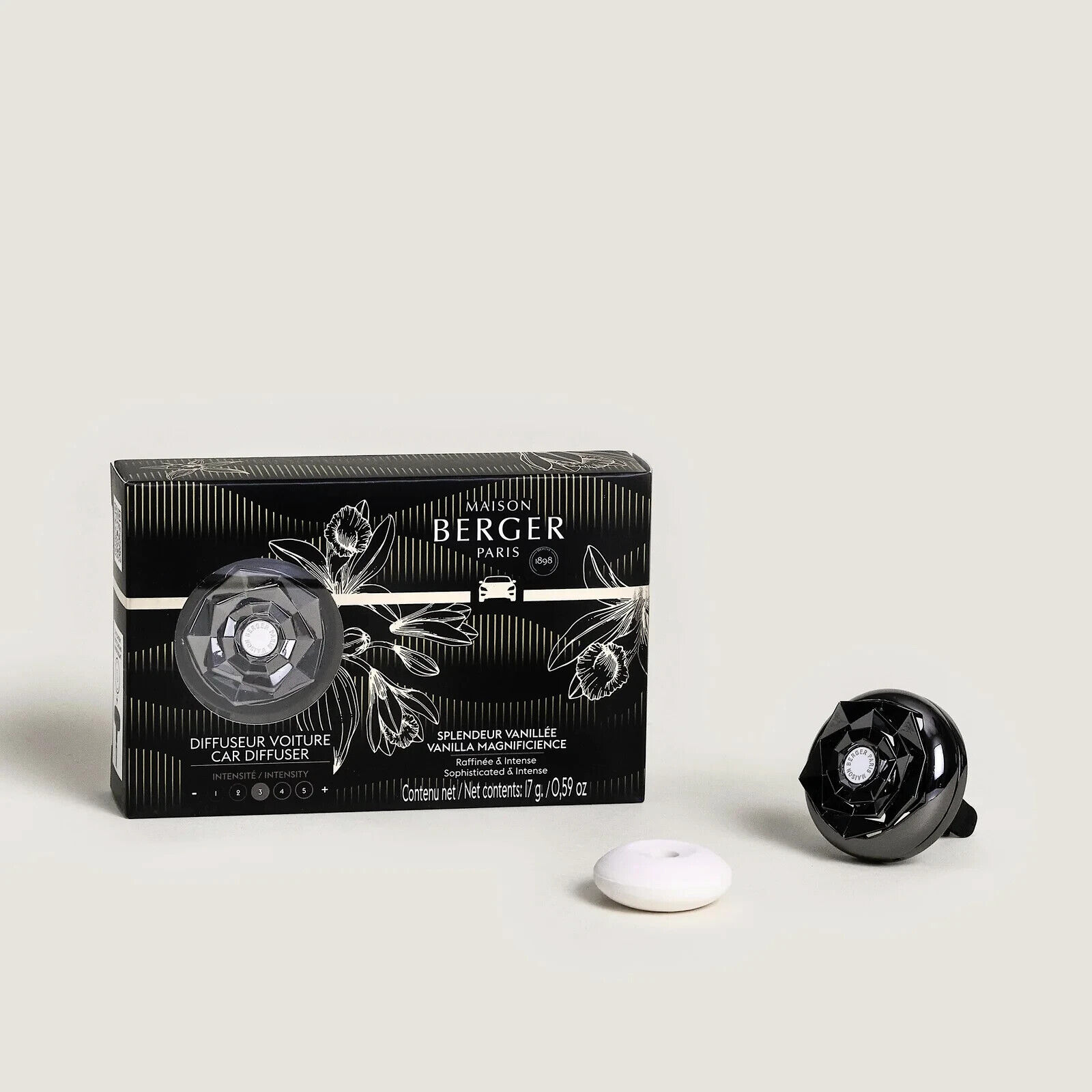 MAISON BERGER PARIS diffusore auto Kali + profumazione Splendeur Vanillée