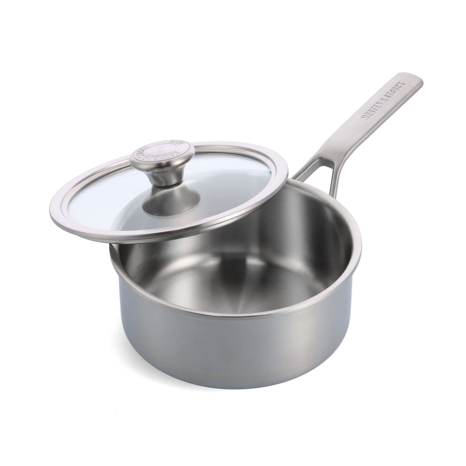 Merten & Storck Pentola a Induzione Acciaio Inox 18 cm/2 L con Coperchio Prof...