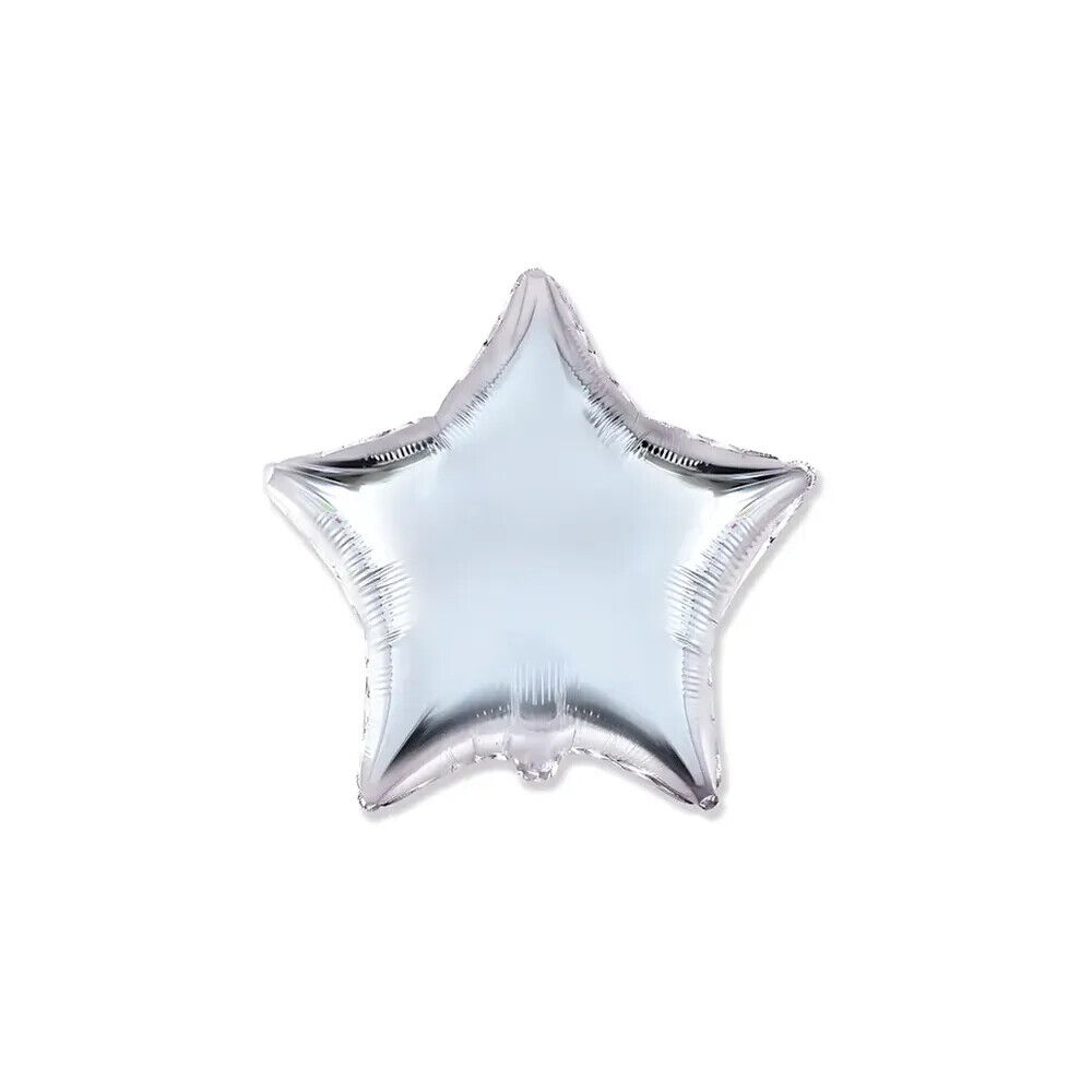 Palloncino Stella Argento standard shape 18" (45cm) in mylar, 1pz.