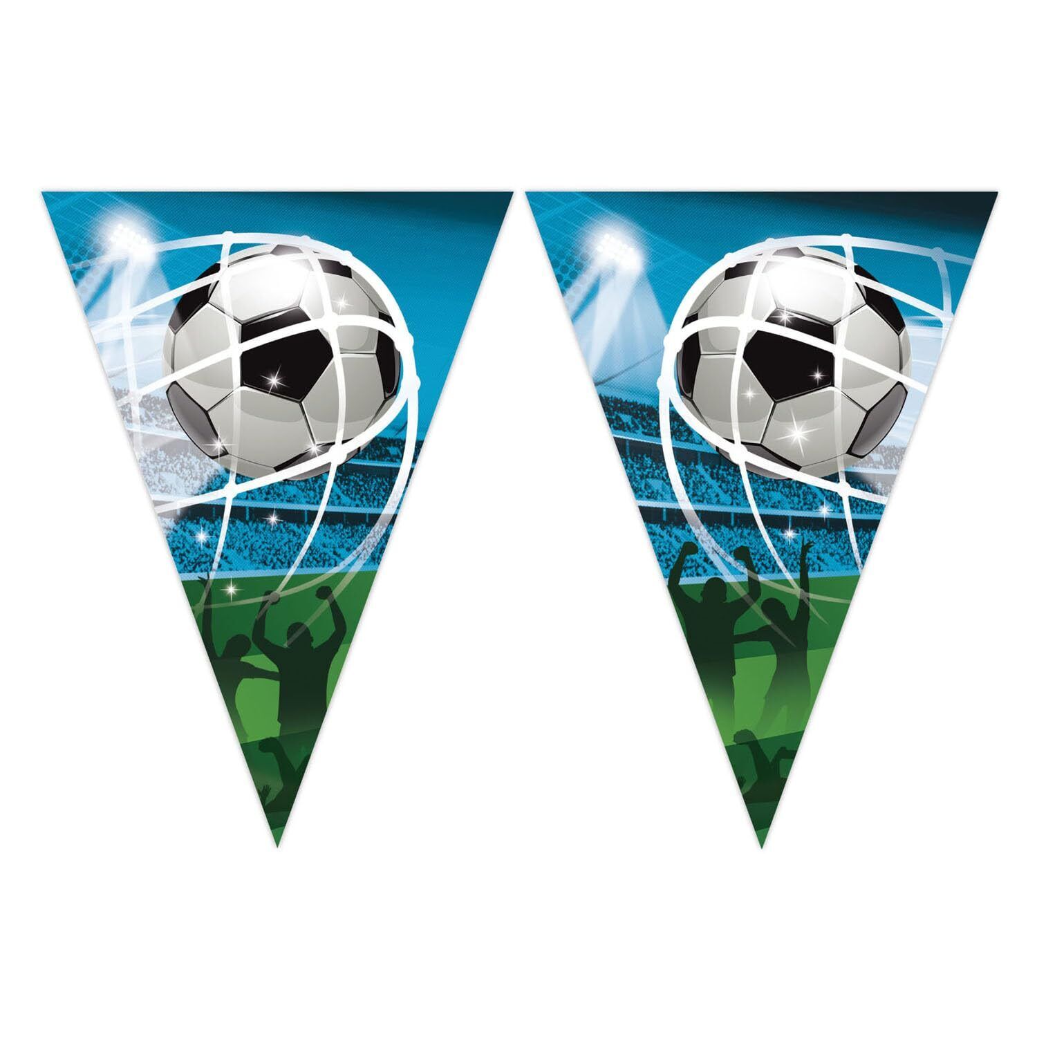 Procos PR93750 Spun 9 Triangular Football Soccer Fans Party Flags FSC Paper Spin