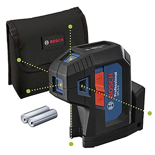 Bosch Professional Livella laser a 5 punti GPL 5 G (laser verde, raggio d'azione