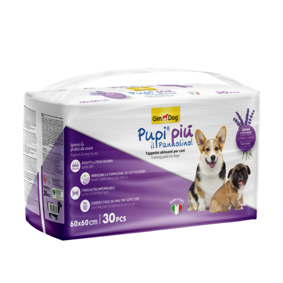 Tappetini Assorbenti Gimborn - PUPI PIU' CON LAVANDA 60X60 - 30PZ
