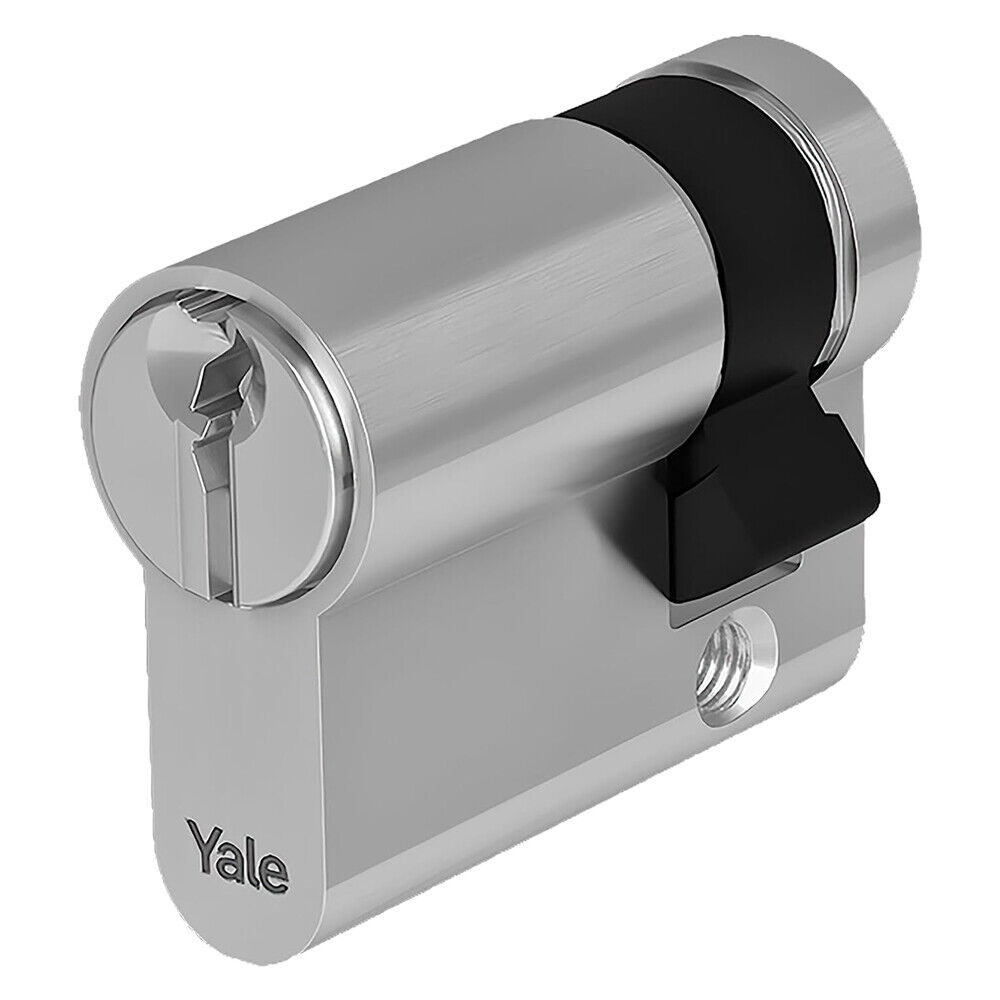 Mezzo cilindro profilato serie 'y500' mm 22+10+5 = 37 (27+10) nichelato YALE