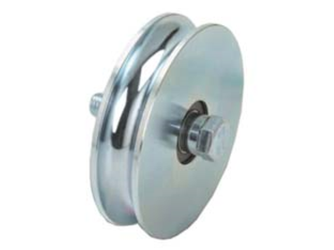 Ruota gola tonda per cancello con 2 cuscinetti a sfera art.405 - ø mm.140x32 - p