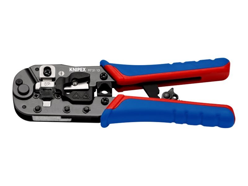 KNIPEX Crimp tool for RJ45 Western plugs Crimpzange black; Rot 97 51 13