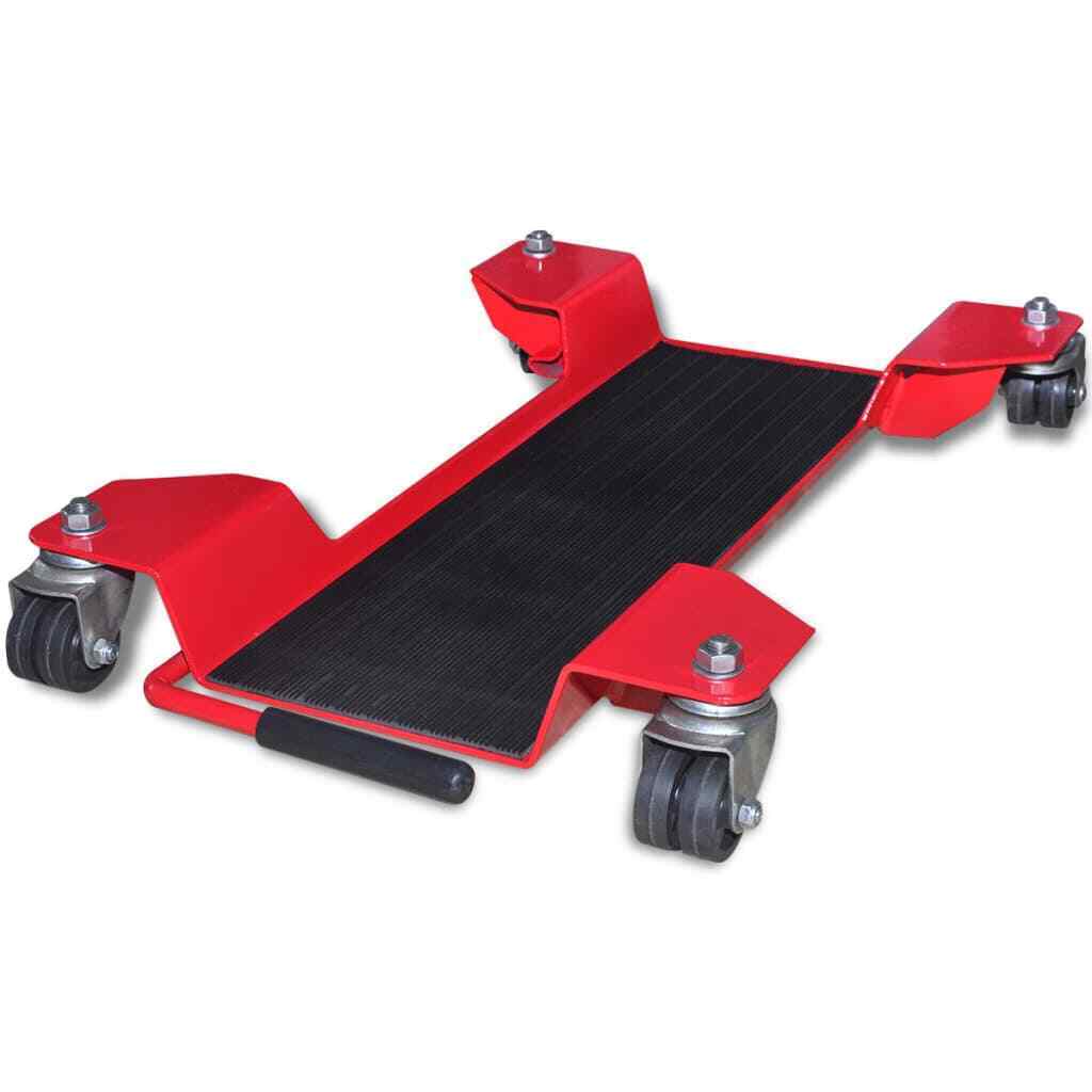 Carrello Sposta Moto Universale Rosso Alzaruota Cavalletto Solleva vidaXL