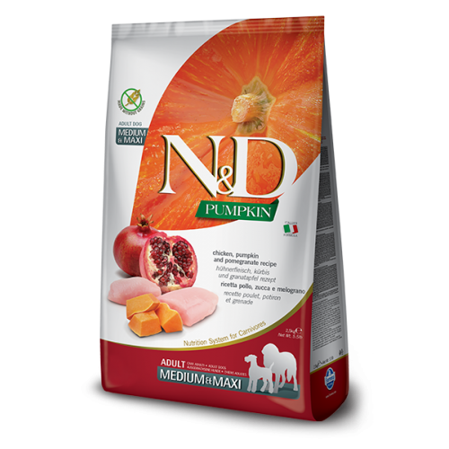 Crocchette per cani Farmina N&D grain free pollo, zucca e melograno 2,5 kg adult