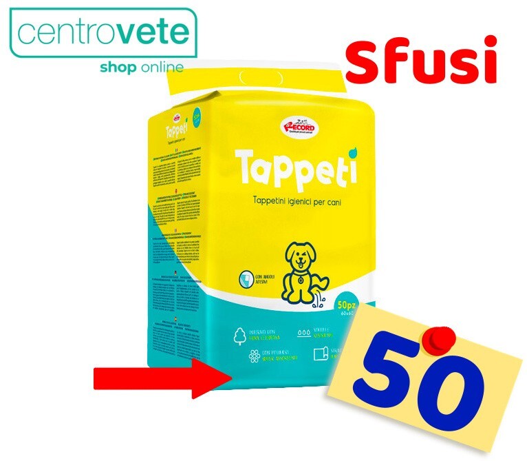 50 Tappetini assorbenti per CANI 60X90 (Sconfezionati) - Traverse igieniche CANE