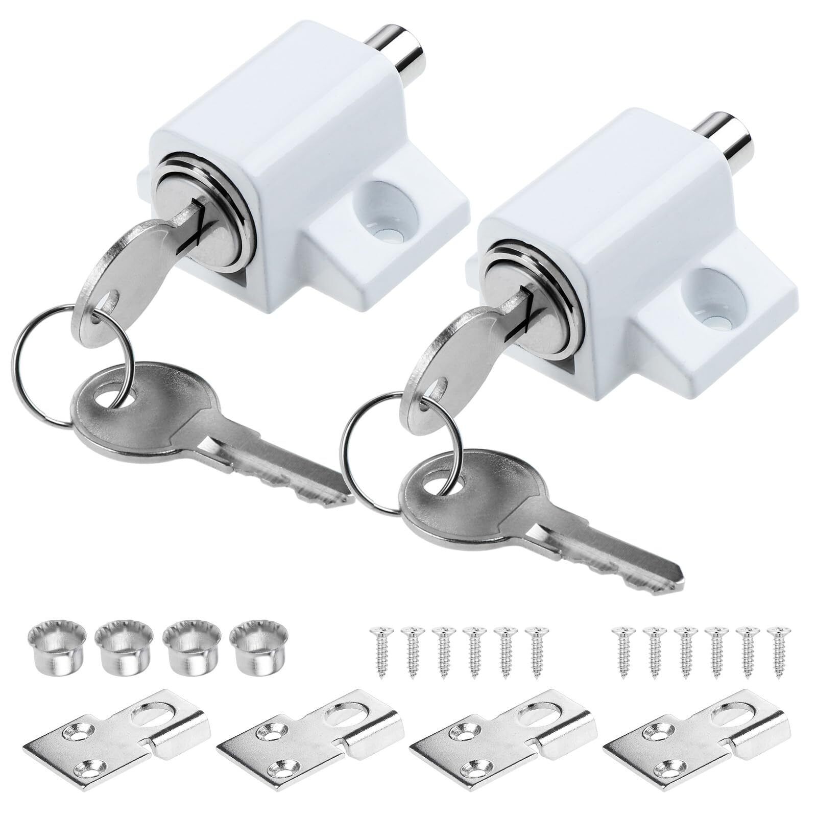 Set di 2 Serratura di sicurezza per porte scorrevoli per veranda, (c6e)