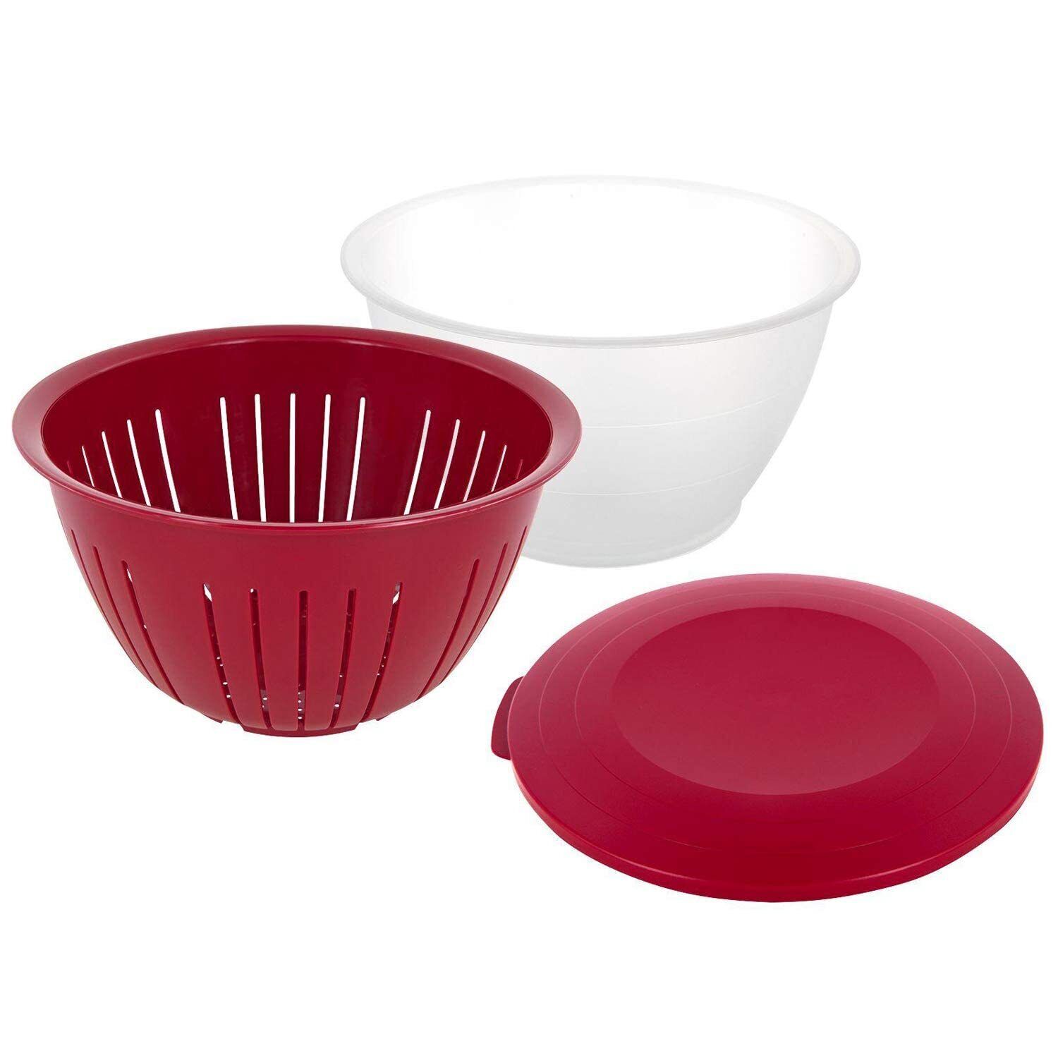 Westmark Bowl Set with Lid and Strainer, 3 pieces, Volume: 4.4 litres, Plastic,