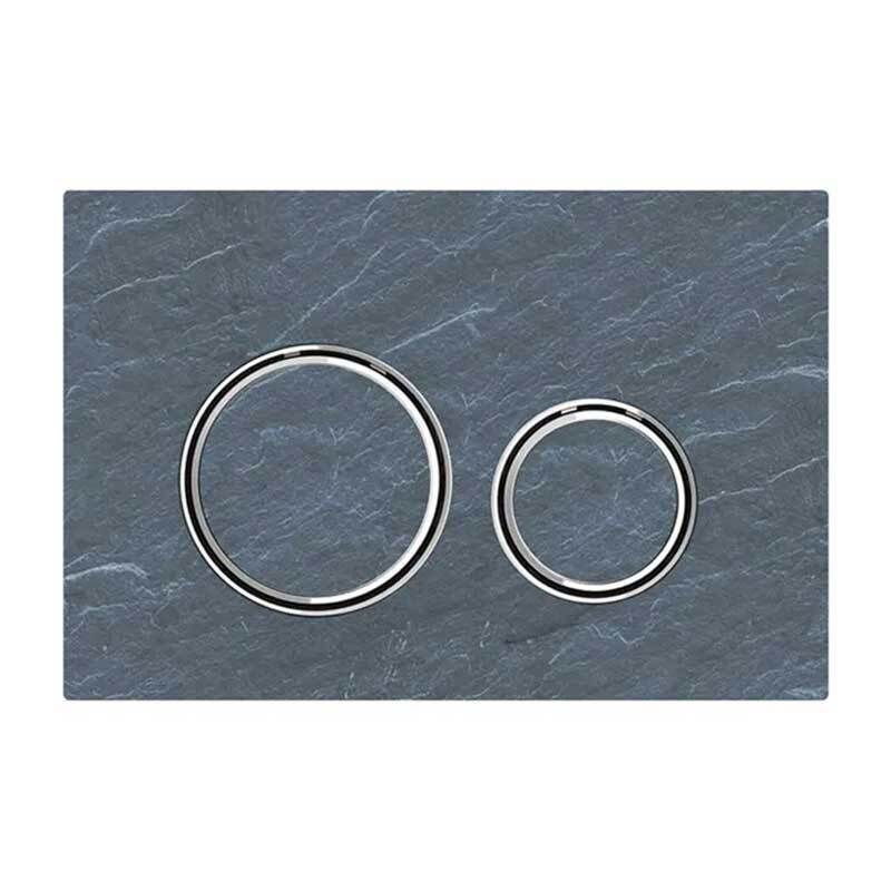 Placca Geberit Sigma 21 Ardesia - Anelli Cromo | 115.884.JM.1