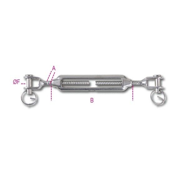 42155 Robur Tenditore a due forcelle inox AISI 316 M6