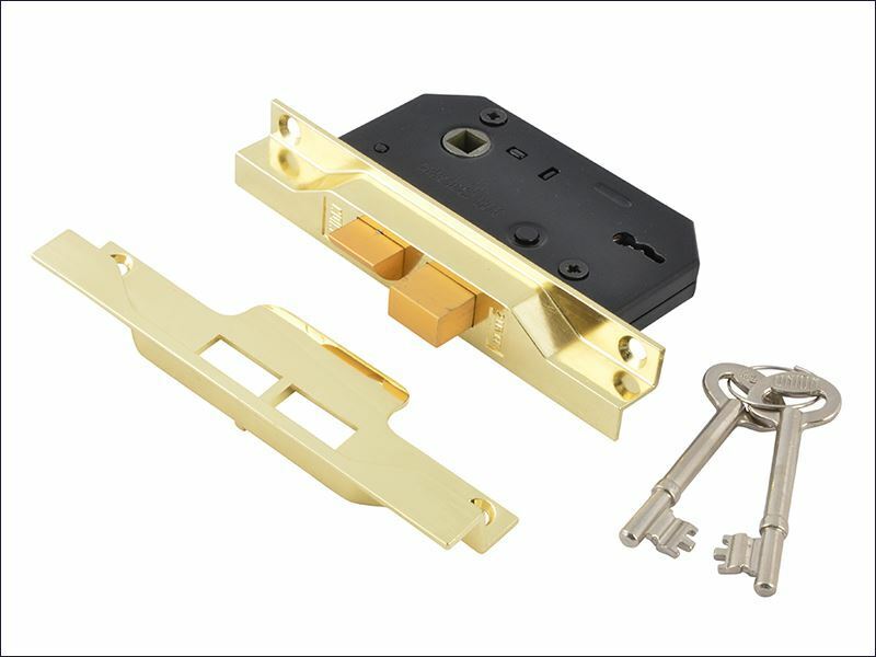 UNION - 2242 2 Lever Mortice Rebated Sashlock Electro Brass 65.5mm 2.5in Visi