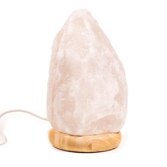 Lampada Cristalli di Sale bianca cm 16 USB + LED variazione 6 colori