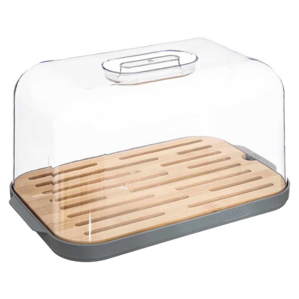 5five - scatola per il pane "fresh eat" grigio 29 cm