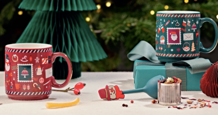 Neavita Set Hermal Mug tazze di Natale Rossa e Verde da 340 ml