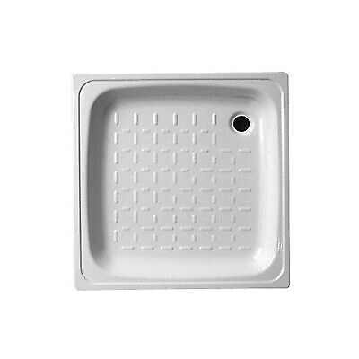 PIATTO DOCCIA IN ACCIAIO BIANCO cm 80 x 80 X H 8