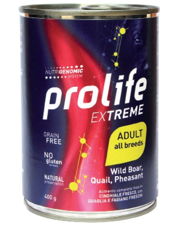 Cane - Extreme Adult Cinghiale, Quaglia e Fagiano 400 gr Prolife