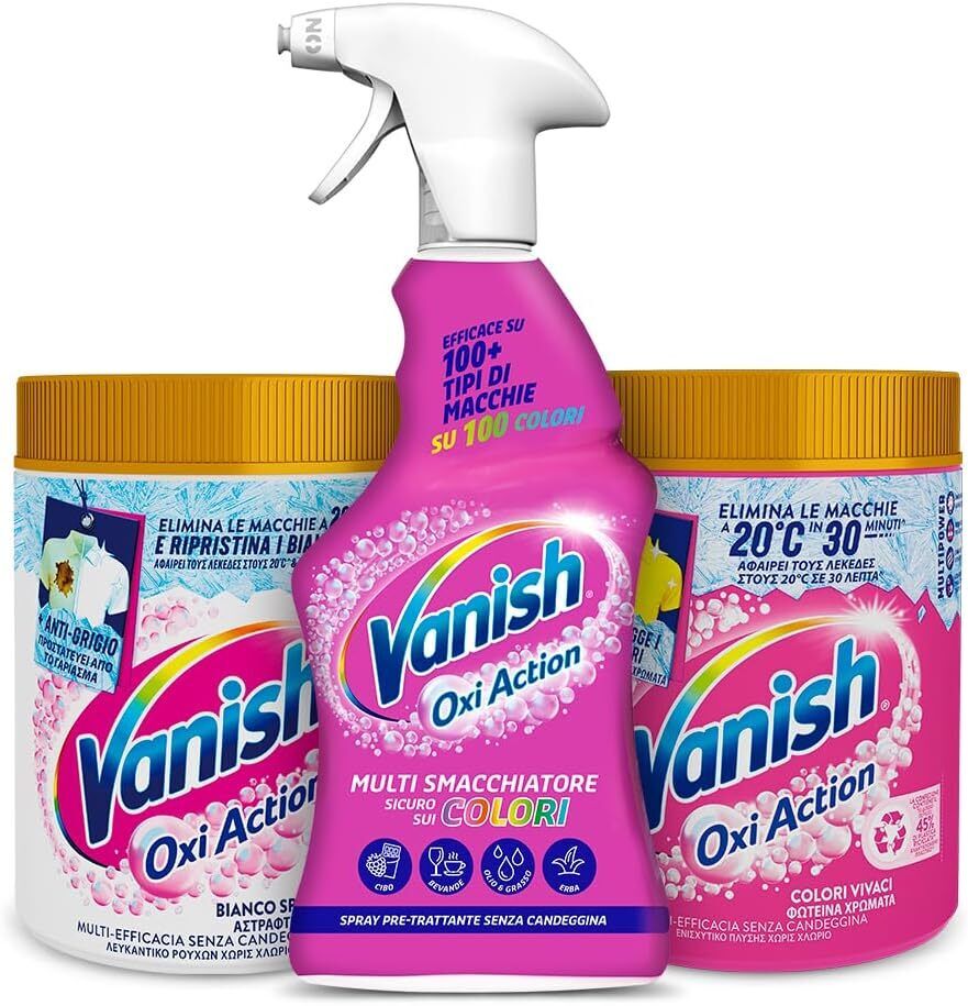 Kit Vanish Polvere White 1kg + Vanish Polvere Rosa 1kg +  Vanish Trigger 725 ml