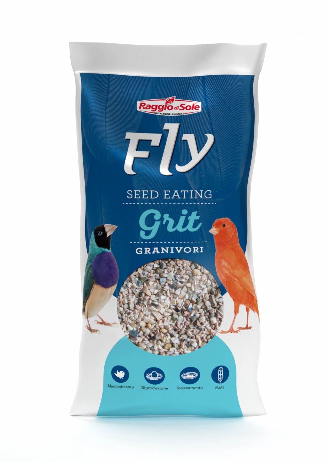 Grit Granivori alimento minerale per uccelli CON CALCIO Fly Raggio di Sole