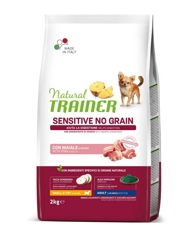 Cane - Natural Trainer Sensitive Adult Mini 2Kg Maiale No Grain