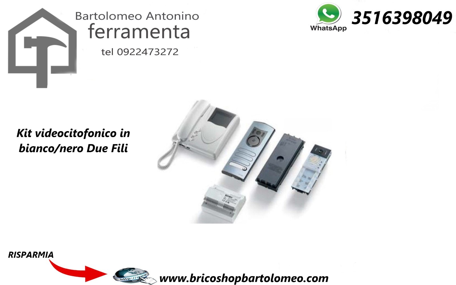 Vimar Spa VIW 6329/KAC 2 FILI KIT VID. 6329/C-1321