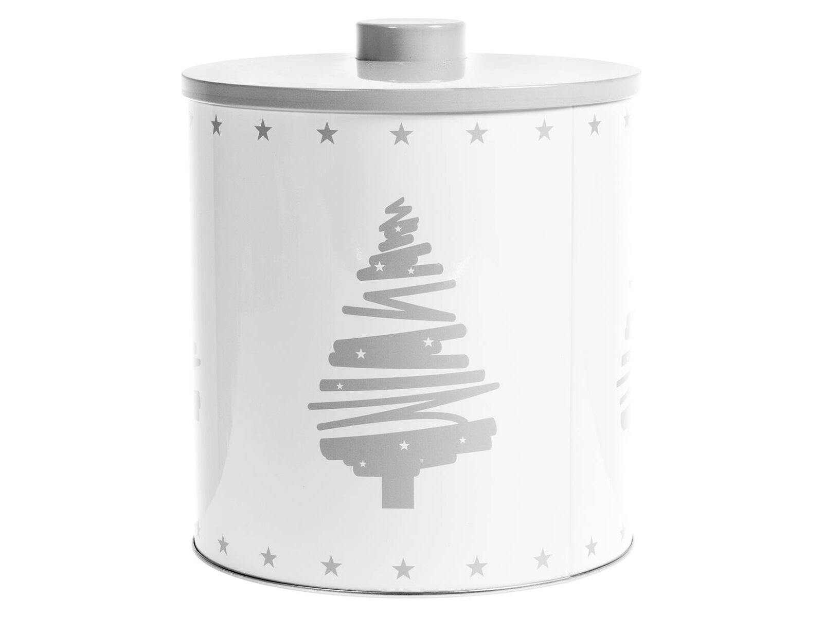 H&h Albero Natale Barattolo In Latta, 16xh20cm