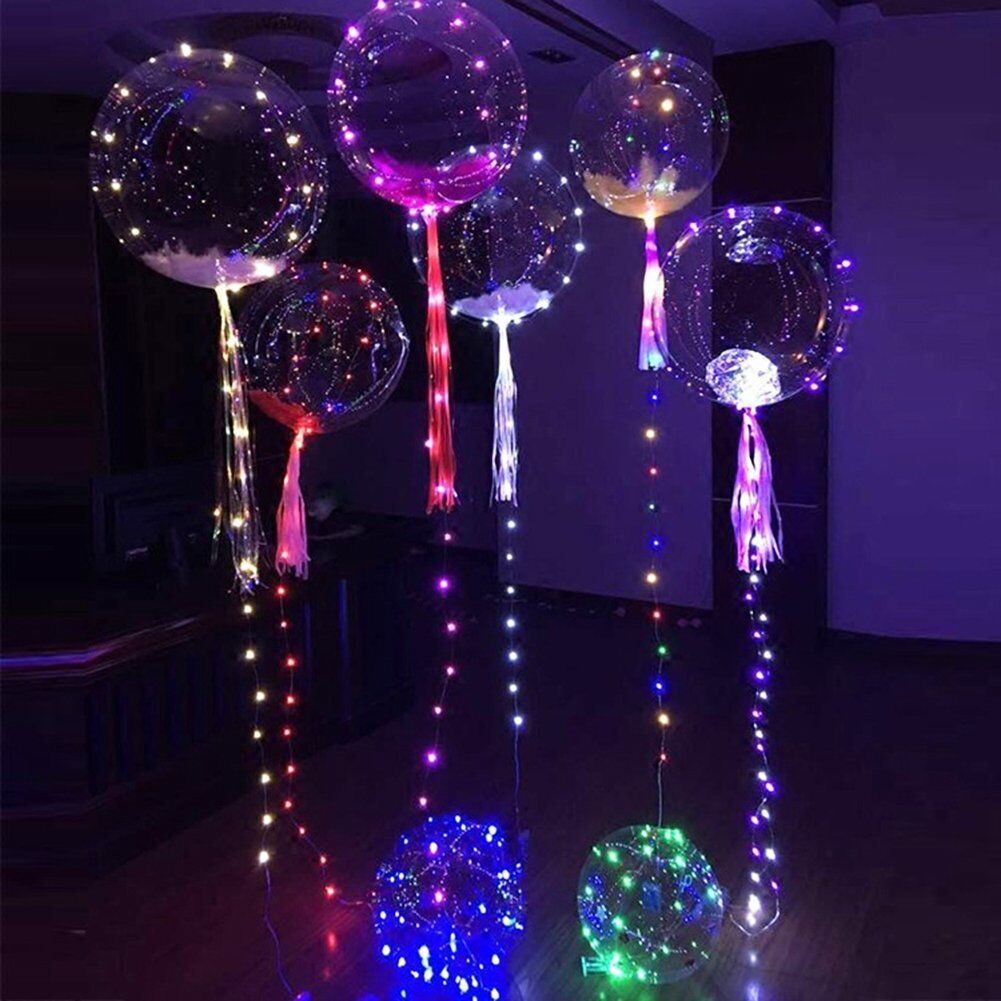 1 PALLONCINO LUMINOSO LED ROSA CRYSTAL BALLON 16" POLLICI