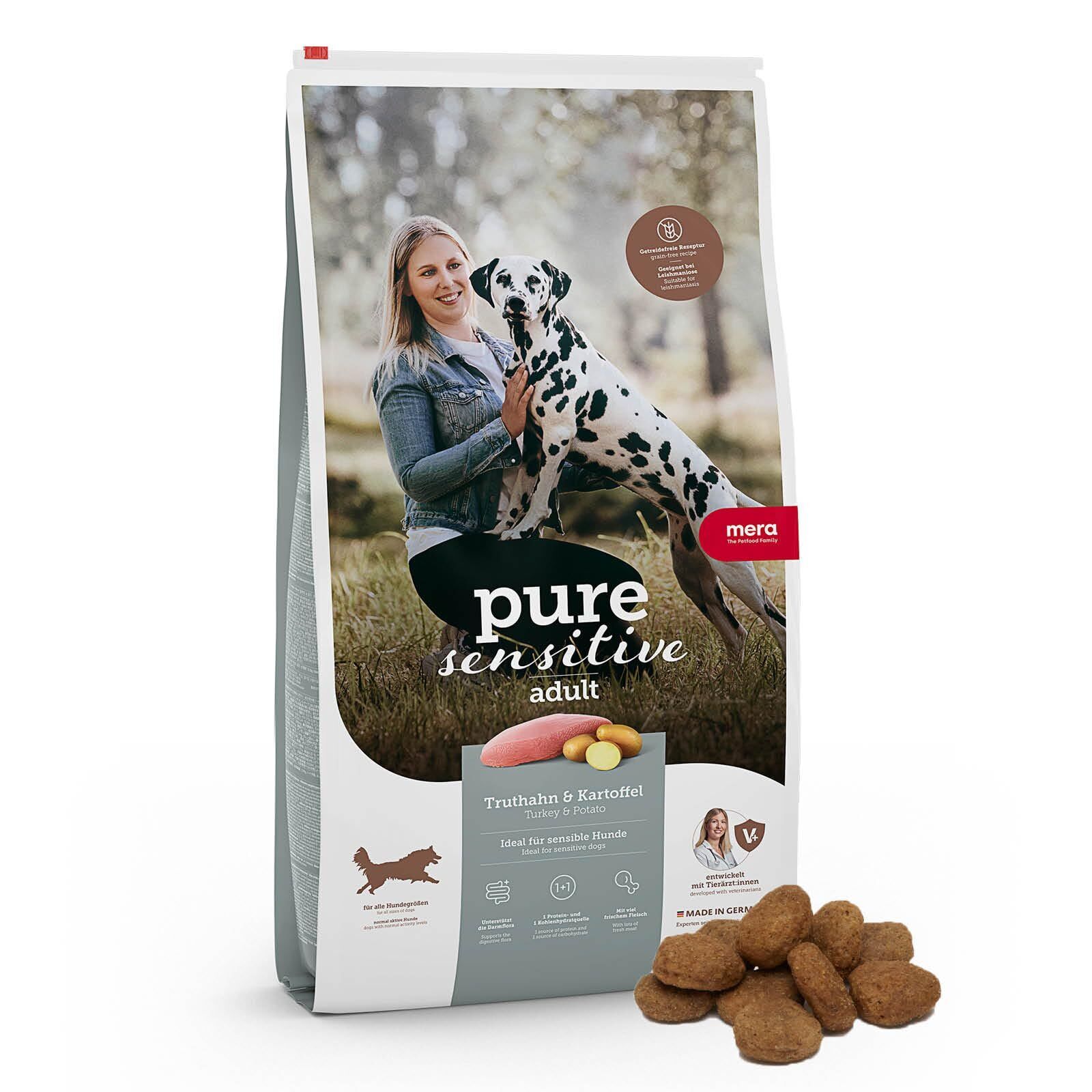 Unbekannt MERA Pure Sensitive Fresh Meat Adult Cibo Secco per Cani al Gusto d...