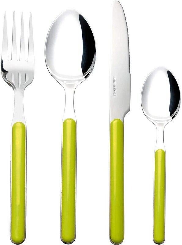 SET DI POSATE DELICE COLORE VERDE MELA
