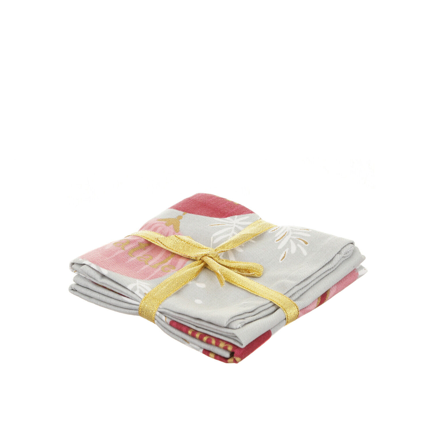 KASANOVA Set 2 tovaglioli natalizi 40x40 cm palline malva viola