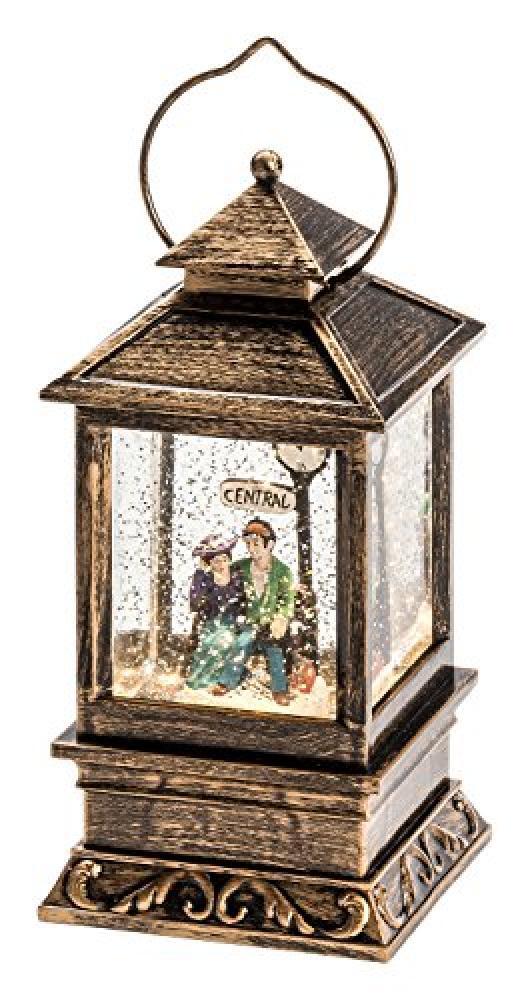(TG. Small 22cm) Konstsmide - Lanterna LED con Palla di Vetro e Neve, plastica,