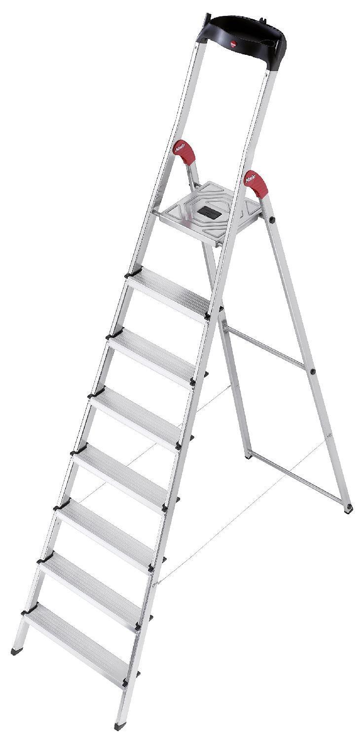 HAILO Scala alluminio 8 gradini Domestica h 345 cm 8160-801 L60