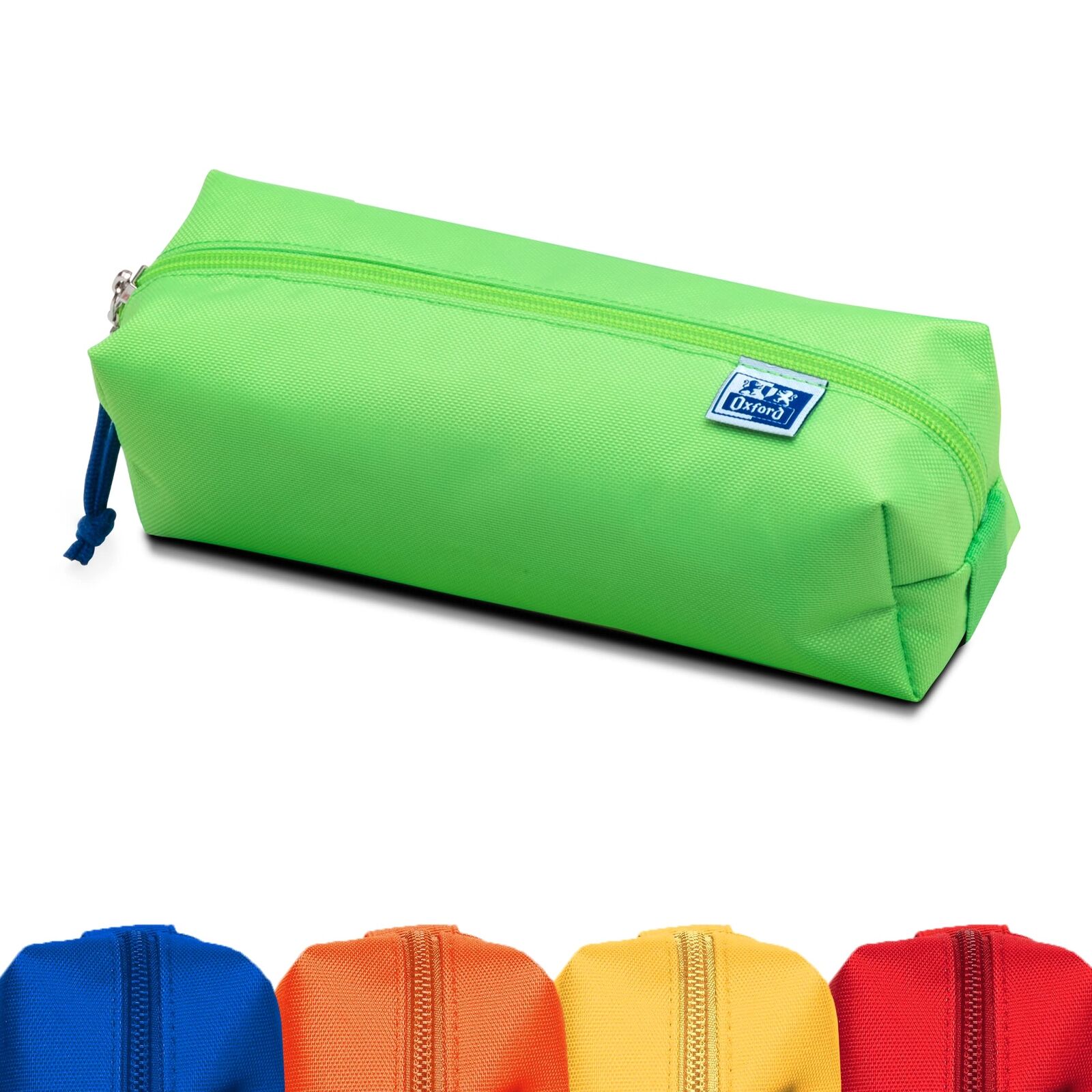 Oxford Girls Boys Rectangle Pencil Case Large Durable Light Green