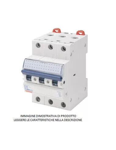 Gewiss interruttore automatico magnetotermico 3p c50 6ka gw92072 3 moduli