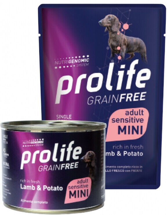 PROLIFE GRAINFREE ADULT SENSITIVE MINI LAMB & POTATO BUSTA 100 GR.